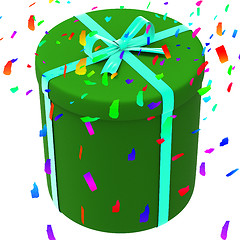Image showing Celebrate Giftbox Means Present Celebration And Presents