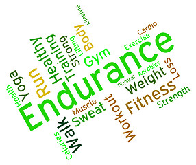 Image showing Endurance Word Represents Getting Fit And Athletic