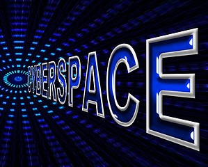 Image showing Cyberspace Internet Represents World Wide Web And Digital