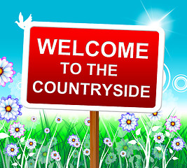 Image showing Countryside Welcome Shows Nature Greeting And Invitation