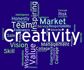Image showing Creativity Words Indicates Design Concept And Artistic