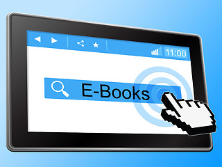 Image showing E Books Indicates World Wide Web And Website