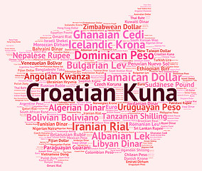 Image showing Croatian Kuna Means Foreign Exchange And Coin