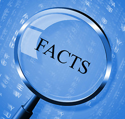 Image showing Facts Magnifier Means Details Intelligence And True