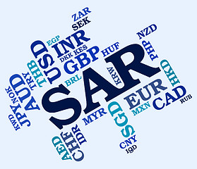 Image showing Sar Currency Shows Saudi Arabian Riyals And Currencies