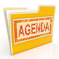 Image showing Agenda File Shows Files Lineup And Business