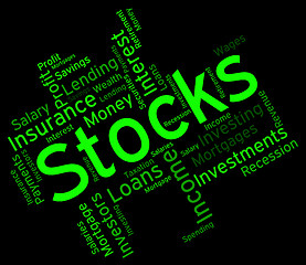 Image showing Stocks Word Means Return On Investment And Growth