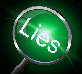 Image showing Lies Magnifier Represents No Lying And Correct