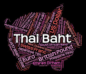 Image showing Thai Baht Shows Foreign Exchange And Broker