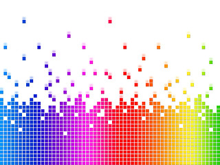 Image showing Rainbow Soundwaves Background Shows Music Songs And Artists\r