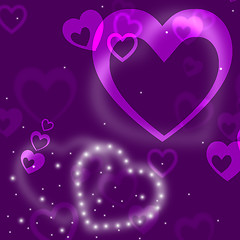 Image showing Glow Heart Means Valentine Day And Abstract