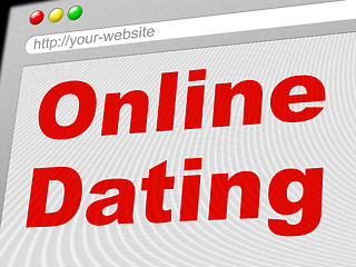 Image showing Online Dating Represents World Wide Web And Date