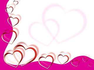 Image showing Hearts Background Shows Love Desire And Pink\r