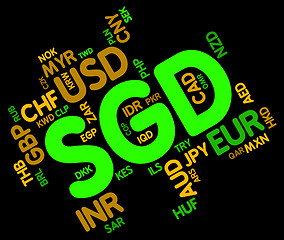 Image showing Sgd Currency Represents Foreign Exchange And Banknote