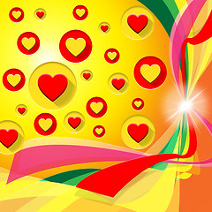 Image showing Background Hearts Represents Valentines Day And Backdrop