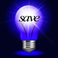 Image showing Lightbulb Save Indicates Savings Investment And Capital