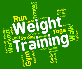 Image showing Weight Training Indicates Get Fit And Bodybuilding