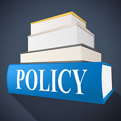 Image showing Policy Book Means Rule Conditions And Textbook