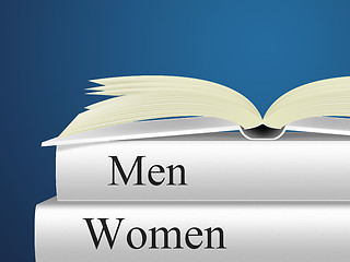 Image showing Women Books Means Woman Fiction And Lady