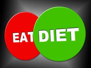 Image showing Diet Sign Indicates Lose Weight And Dieting