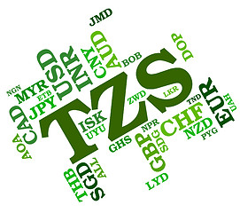 Image showing Tzs Currency Means Tanzania Shilling And Banknote