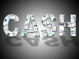 Image showing Cash Letters Shows American Dollars And Bank