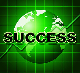 Image showing Success Graph Means Winner Resolution And Winning