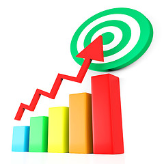 Image showing Target Report Represents Business Graph And Analysis