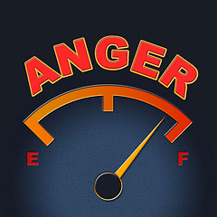 Image showing Anger Gauge Means Annoy Annoyed And Rage