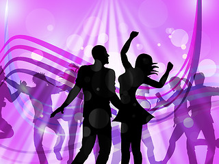 Image showing Disco Dancing Represents Parties Discotheque And Cheerful