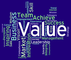 Image showing Value Words Indicates Quality Control And Approval