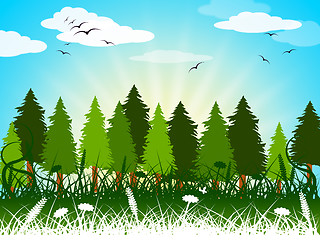 Image showing Background Landscape Shows Summer Time And Backgrounds