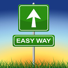 Image showing Easy Way Indicates Uncomplicated Direction And Effortless