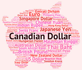 Image showing Canadian Dollar Represents Foreign Exchange And Banknotes