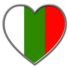 Image showing Heart Bulgaria Indicates Valentines Day And Bulgarian