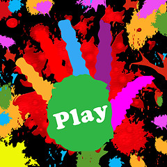 Image showing Play Handprint Represents Free Time And Kids