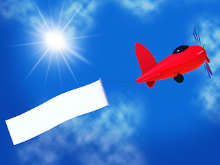 Image showing Flights Banner Shows Blank Space And Air