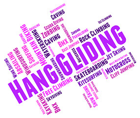 Image showing Hang Gliding Shows Glide Hangglider And Hang-Gliders