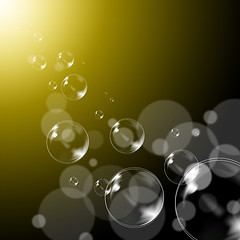 Image showing Bubbles Background Means Transparent And Soapy Balls\r