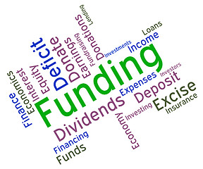 Image showing Funding Word Means Money Funds And Text