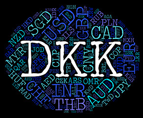 Image showing Dkk Currency Indicates Foreign Exchange And Denmark