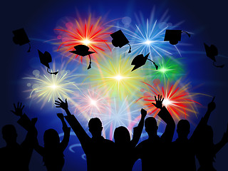 Image showing Fireworks Education Shows New Grad And Achievement