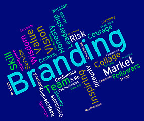 Image showing Branding Words Shows Company Identity And Branded