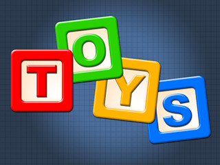 Image showing Toys Kids Blocks Means Youths Shopping And Child