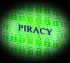 Image showing Piracy Copyright Indicates Protect Registered And Trademark