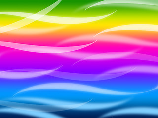 Image showing Colorful Waves Background Means Rainbow Wavy Lines\r