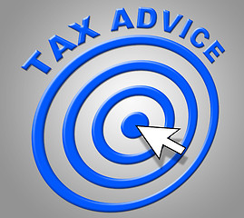 Image showing Tax Advice Indicates Info Recommendations And Support