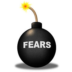 Image showing Fears Alert Shows Frightened Worry And Explosive