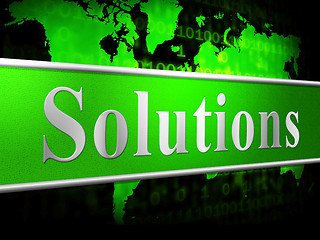 Image showing Solution Solutions Shows Succeed Success And Advertisement