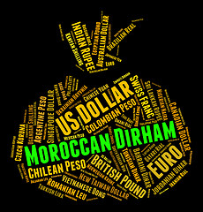 Image showing Moroccan Dirham Shows Morocco Dirhams And Currencies